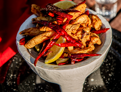 Pechugas de pollo con salsa de naranja y mezcal